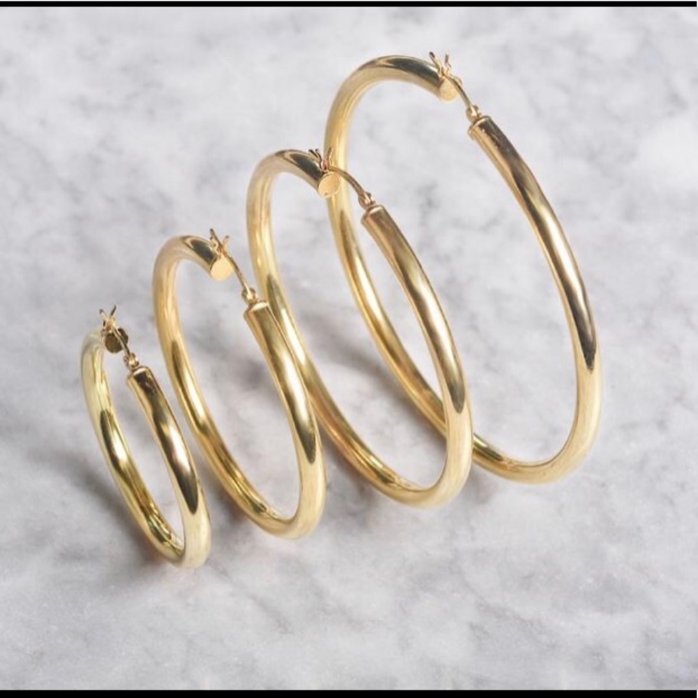 Choice of Gold hoop earrings
